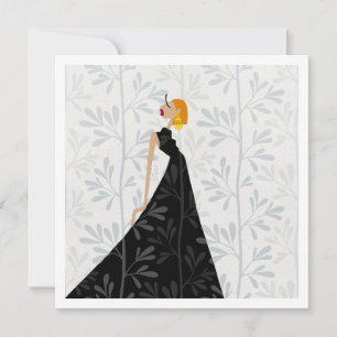 Miss Divine Ludivine Elegant Glam Fashion Art Card