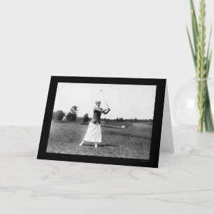 Miss E. Pickhardt Playing Golf 1914 Card
