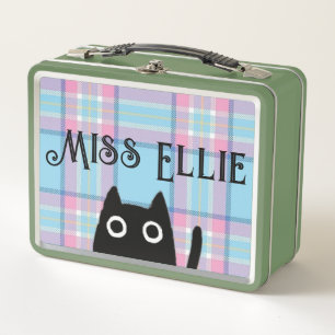 Miss Ellie and Cat Green Lunchbox