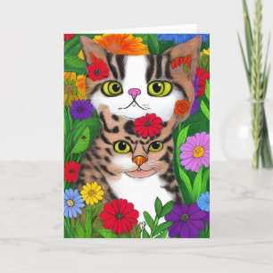 Miss   Friendship Whimsical Cat Card