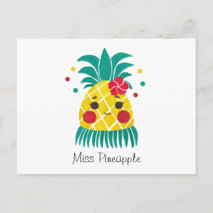 Miss Hawaiian Pineapple Postcard