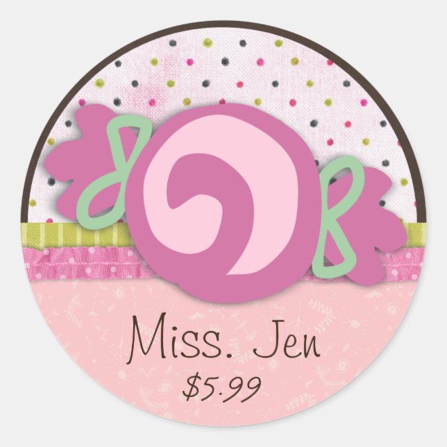 Miss. Jen Candy Small Merchandise Stickers (Front)