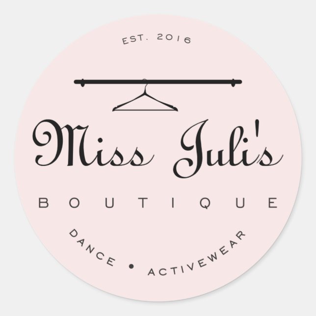 Miss Juli Round Sticker, Glossy Classic Round Sticker (Front)