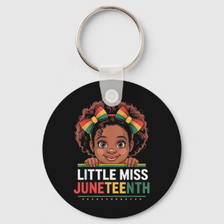 Miss Juneteenth Freedom Black American African Gir Key Ring