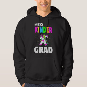 Miss Kinder Grad Kindergarten Graduation Unicorn Hoodie