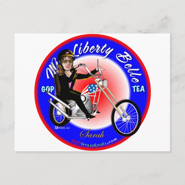 Miss Liberty Belle Postcard (Front)