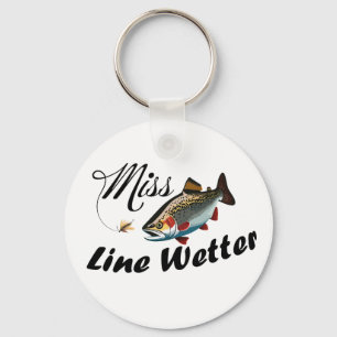 Miss Line Wetter Rainbow Trout  Key Ring