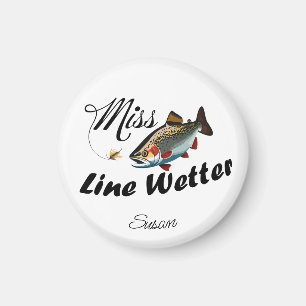 Miss Line Wetter Rainbow Trout Magnet