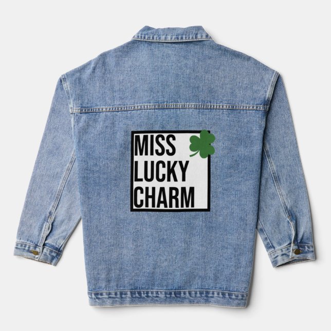 Miss Lucky Charm Denim Jacket (Back)