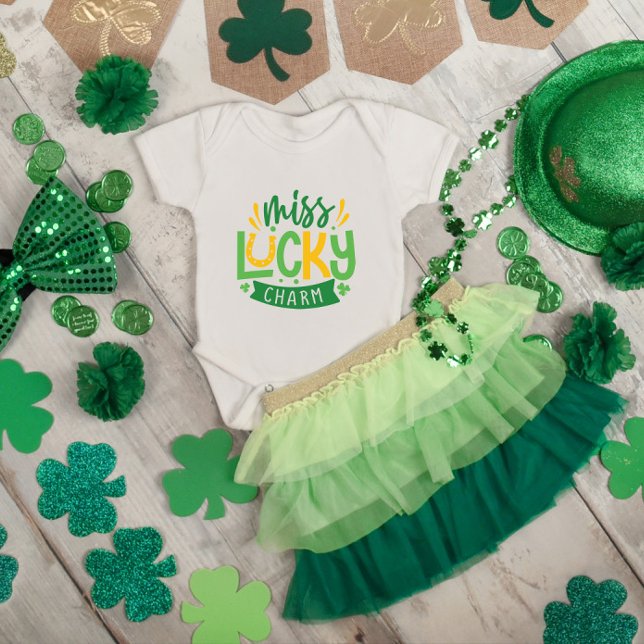 Miss Lucky Charm St. Patrick's Day Baby Bodysuit (Creator Uploaded)
