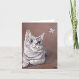 Miss Maggie Kitty Cat Art Note Card