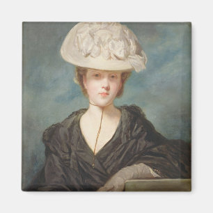 Miss Mary Hickey, 1770 (oil on canvas) Magnet