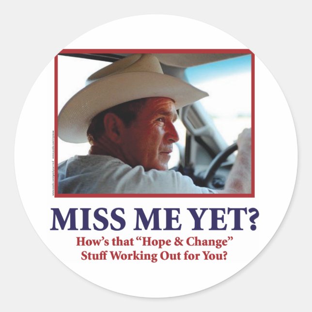 Miss Me Yet? Classic Round Sticker (Front)