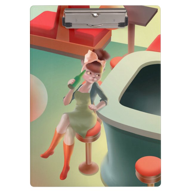 Miss Meow – Late Night Bar Series Clipboard (Front)