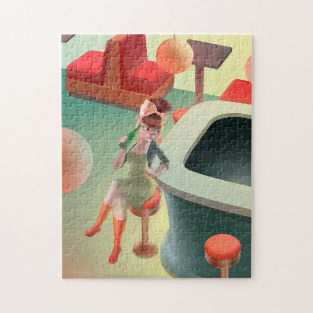 Miss Meow – Late Night Bar Series Jigsaw Puzzle (Vertical)