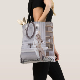 Miss Meow - Recharge Mode: The Art of Doing Nothin Tote Bag
