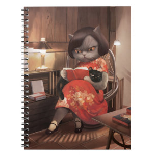 Miss Meow – Vintage Cat Reading Time Notebook
