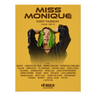 Miss Monique - Hï Ibiza club Poster