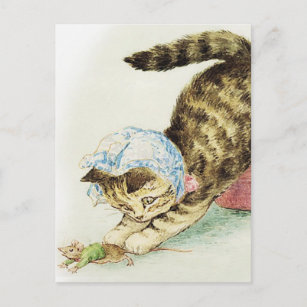 “Miss Moppet Chases a Mouse” by Beatrix Potter Postcard