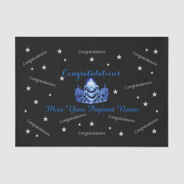 Miss Mrs. America Congrats Custom Tissue Paper (Front)