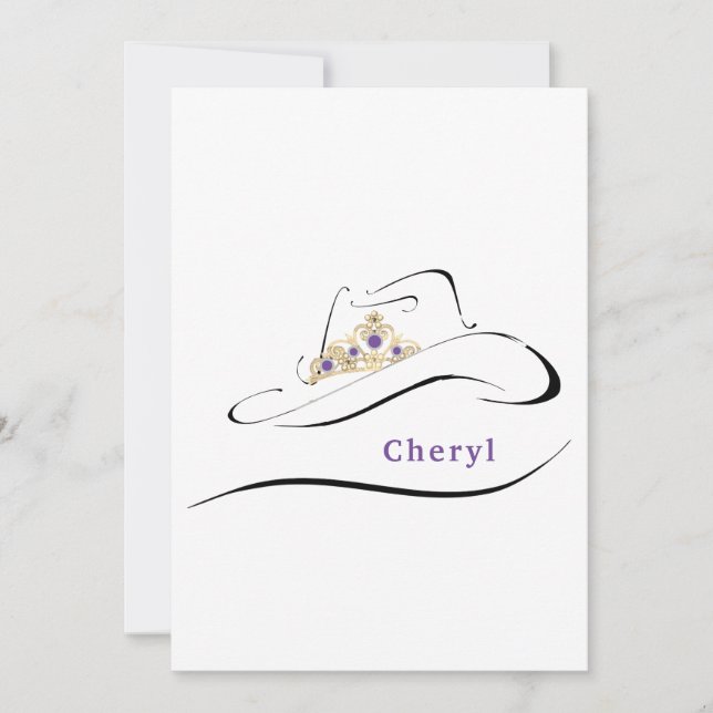 Miss Mrs Rodeo Crown Pageant Note Cards (Front)