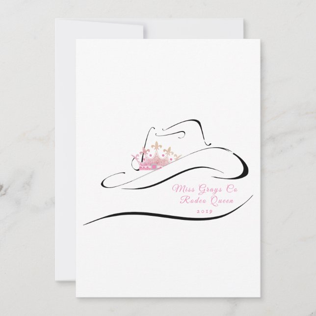 Miss Mrs Rodeo Crown Pageant Note Cards (Front)