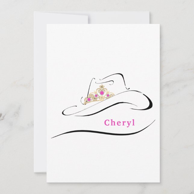 Miss Mrs Rodeo Crown Pageant Note Cards (Front)