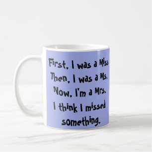 Miss, Ms., and Mrs. Mug