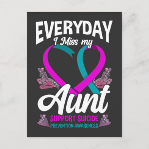 Miss My Aunt Family Suicide Prevention Awareness Postcard