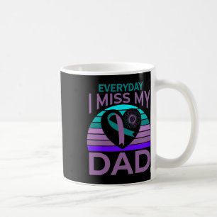 Miss My Dad Heart Sunflower Suicide Awareness Daug Coffee Mug