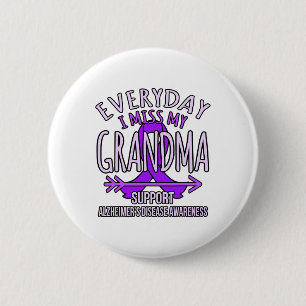 Miss My Grandma Heimerheimer's Disease Awareness R 6 Cm Round Badge