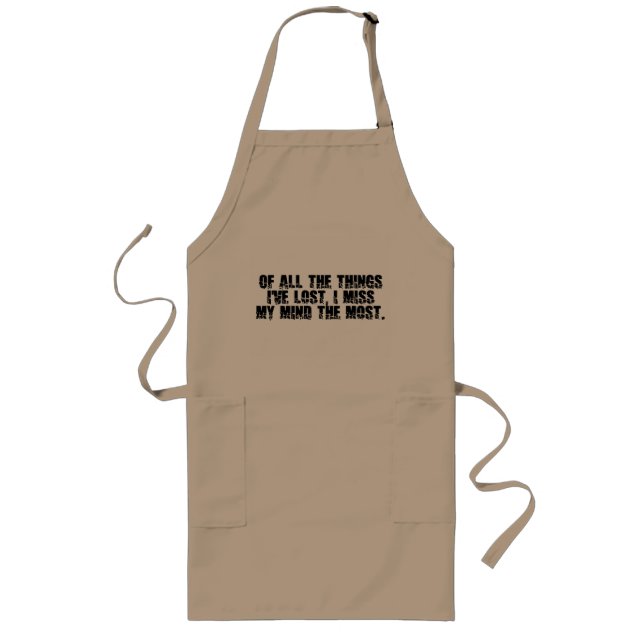 Miss My Mind apron - choose style & colour (Front)
