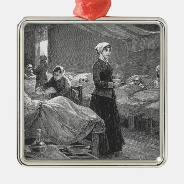Miss Nightingale in the Barrack Hospital Metal Tree Decoration (Front)