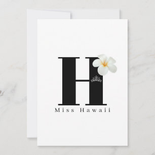Miss Pageant Crown Flat Note Cards-Black Card