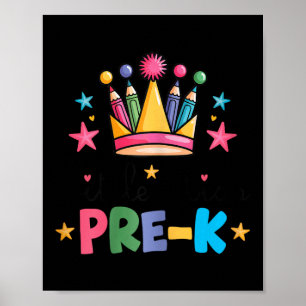 Miss Pre-k Pencils Crown Cute Back To School First Poster