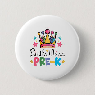 Miss Pre-k Pencils Crown Cute Ck To School First D 6 Cm Round Badge