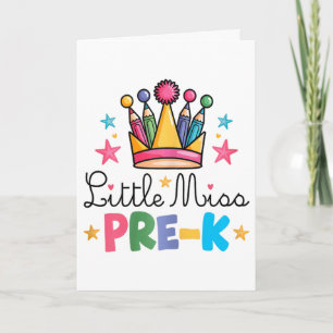 Miss Pre-k Pencils Crown Cute Ck To School First D Card
