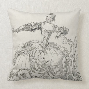Miss Puvigne as The Living Statue, in Pigmalion, a Cushion