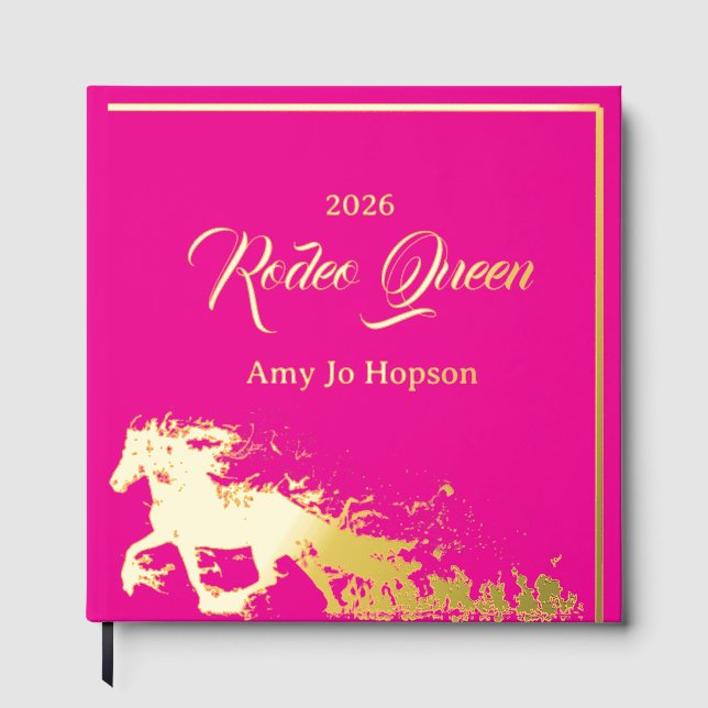 Miss Rodeo Queen Scrapbook Photo Pageant Guest Book (Front)