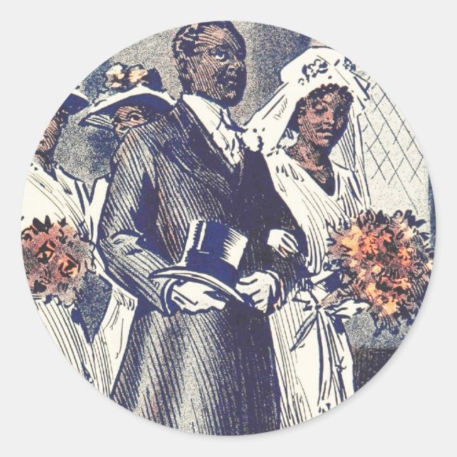 Miss Samantha Johnson's Wedding Classic Round Sticker (Front)