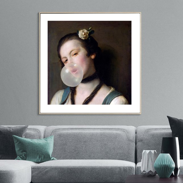 Miss Sassy blowing bubble gum Poster (Creator Uploaded)