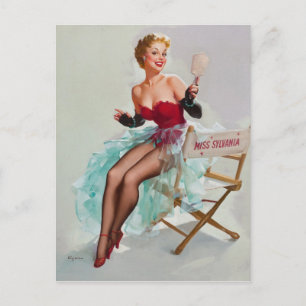 Miss Sylvania Pin-Up Girl Postcard
