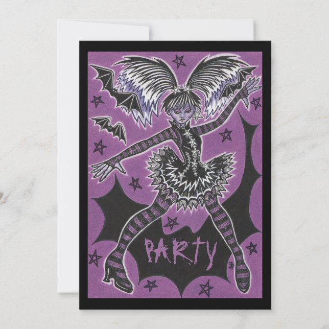 Miss Teen Halloween party invitation (Front)