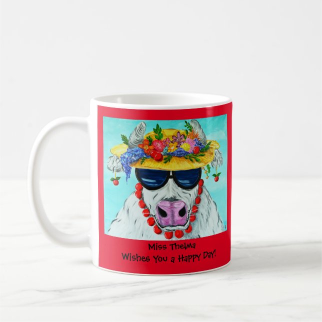 Miss Thelma Wishes You a Happy Day! classic mug (Left)