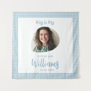 Miss to Mrs Banner Boho Bridal Shower Tapestry