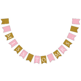 Miss to Mrs. Bridal Shower Banner Bunting