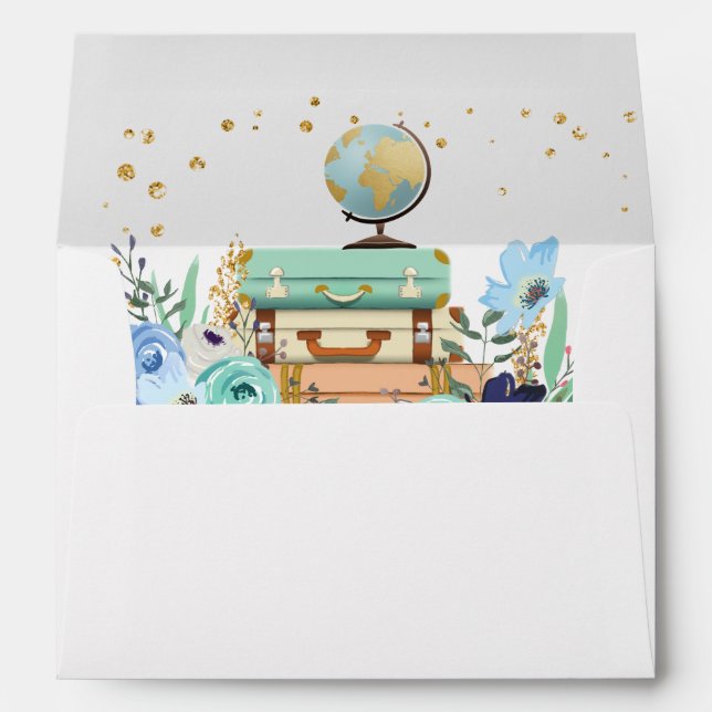 Miss to Mrs Bridal shower Envelope Travel Floral (Back (Bottom))