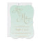 Miss to Mrs bridal shower invitation gold mint fad