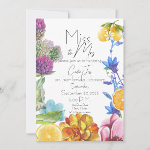 Miss to Mrs Bridal Shower Invite