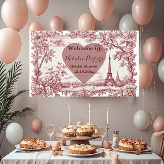 Miss to Mrs Bridal Shower Paris French Country Banner